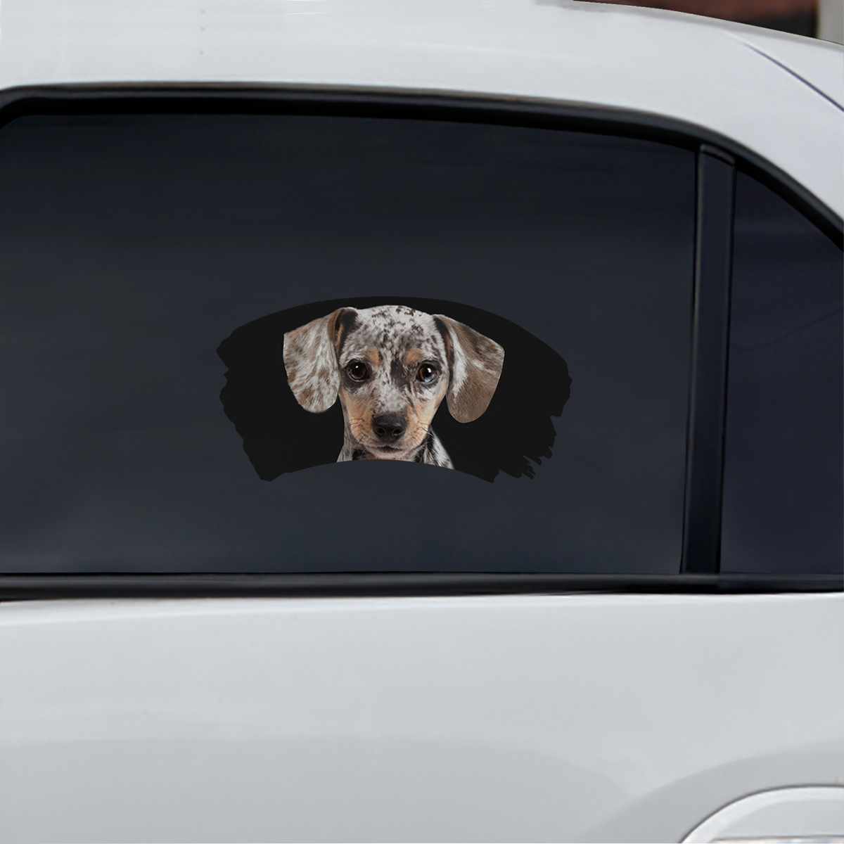 Misty Morning - Dachshund Window Car Decal V5