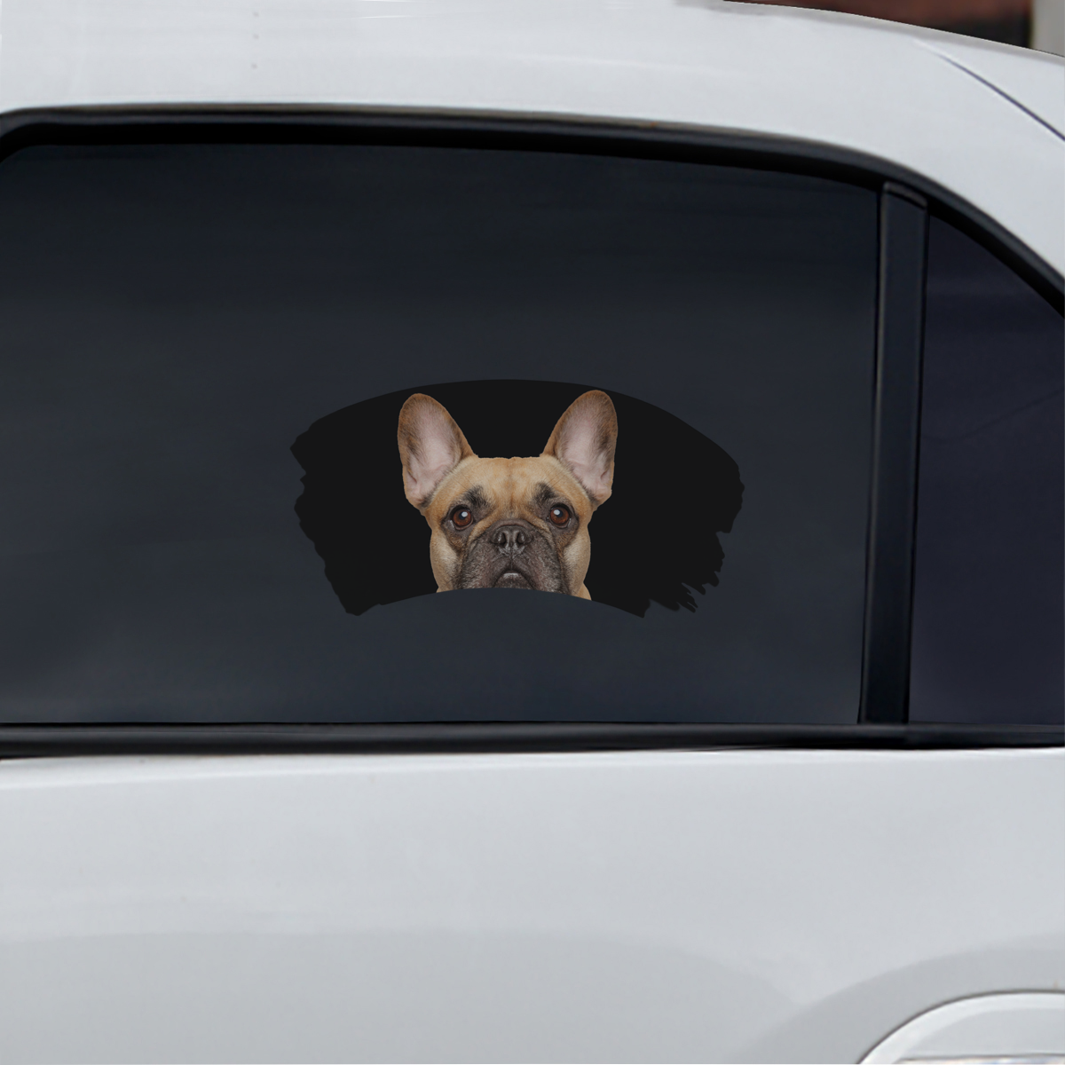 Misty Morning – Französische Bulldogge Fenster-Autoaufkleber V5