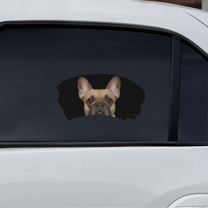Misty Morning – Französische Bulldogge Fenster-Autoaufkleber V5