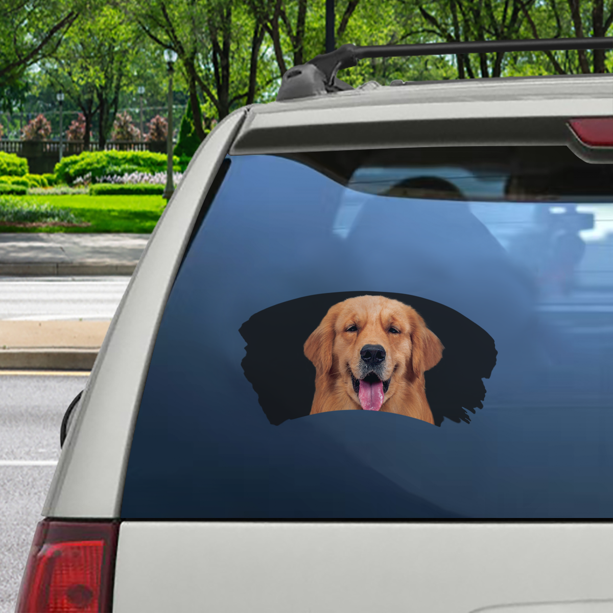 Misty Morning - Golden Retriever Window Car Decal V1