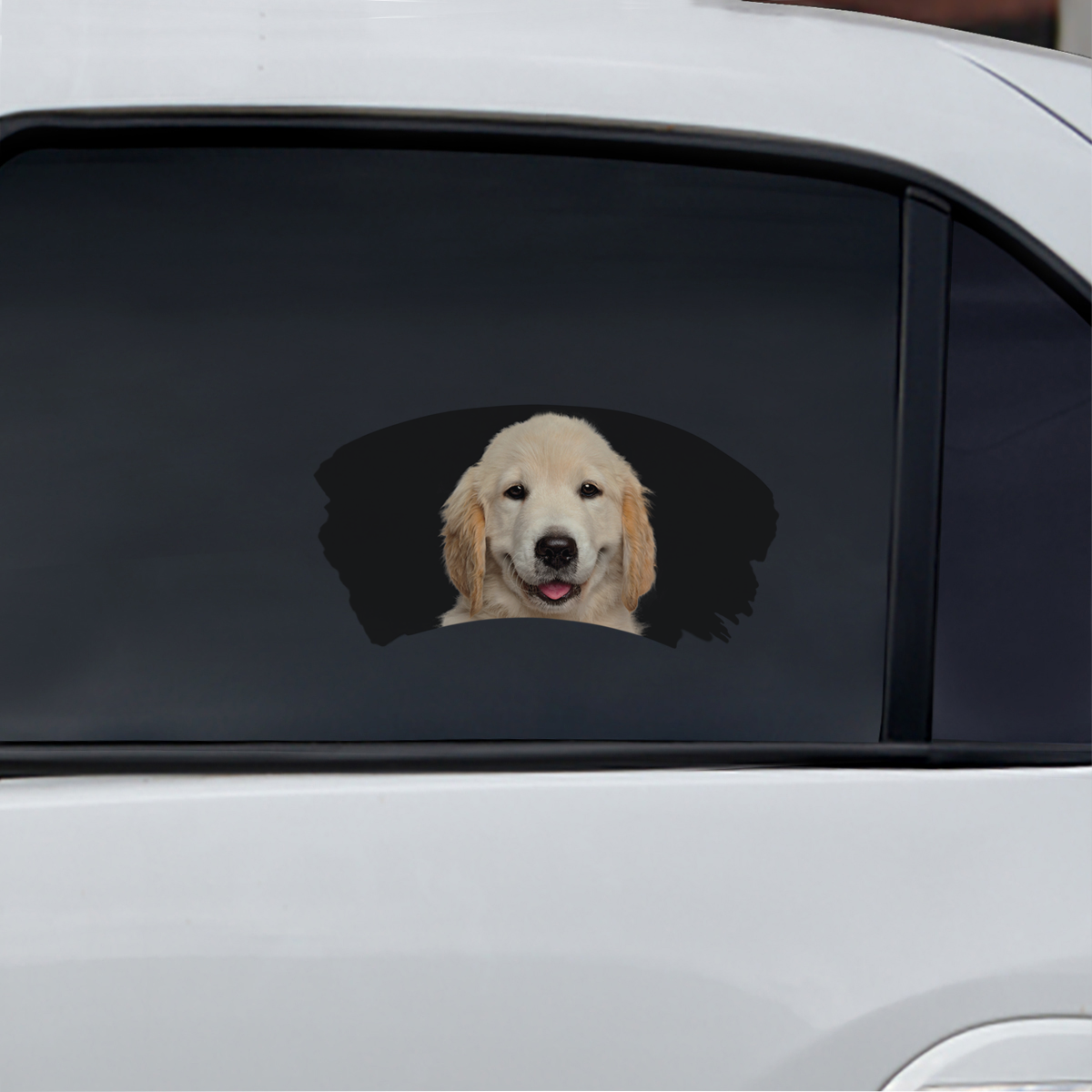 Misty Morning - Golden Retriever Window Car Decal V2