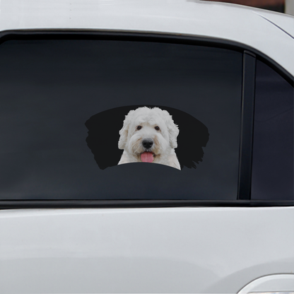 Misty Morning - Old English Sheepdog Window Car Decal V1