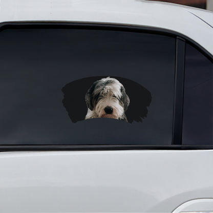 Misty Morning - Old English Sheepdog Window Car Decal V2