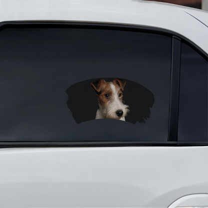 Misty Morning - Wire Fox Terrier Window Car Decal V1