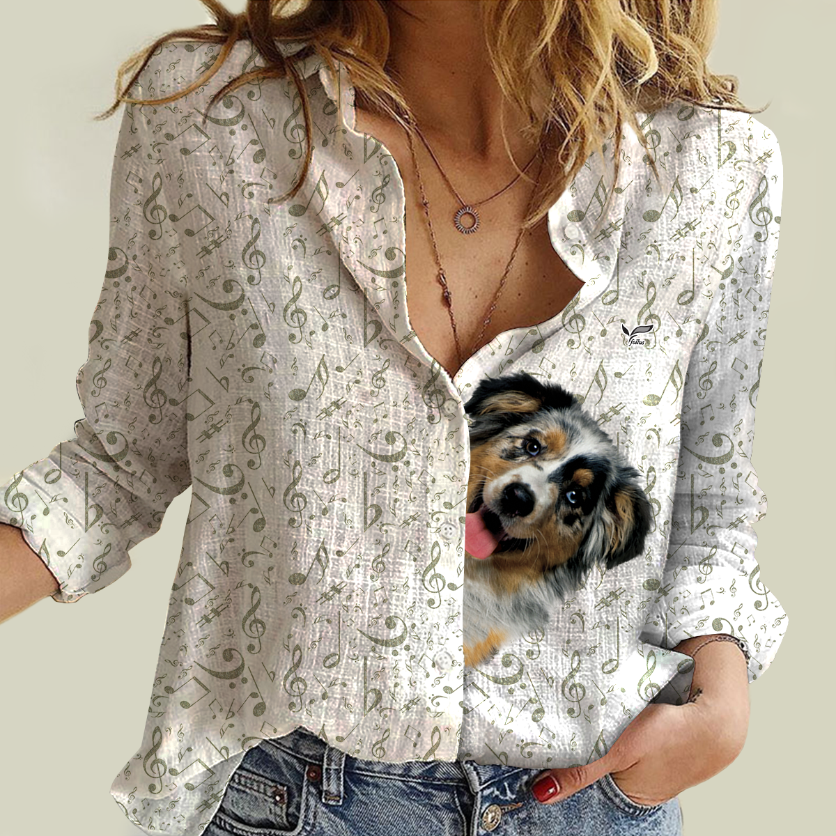 Music And Australian Shepherd Are All You Need - Follus Women's Long-Sleeve Shirt