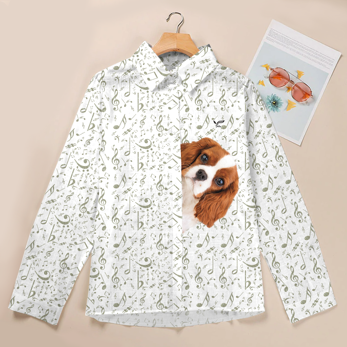 Music And Cavalier King Charles Spaniel Are All You Need - Follus Women's Long-Sleeve Shirt V1