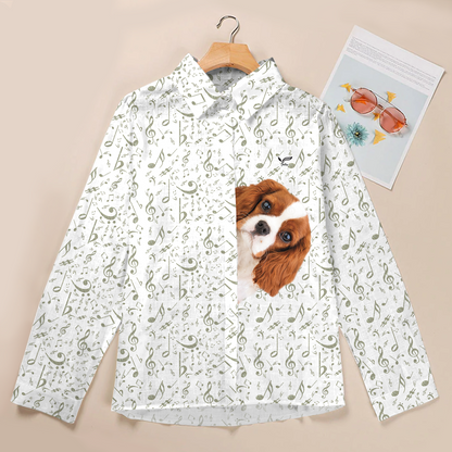 Music And Cavalier King Charles Spaniel Are All You Need - Follus Women's Long-Sleeve Shirt V1