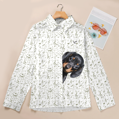 Music And Dachshund Are All You Need - Follus Women's Long-Sleeve Shirt V1