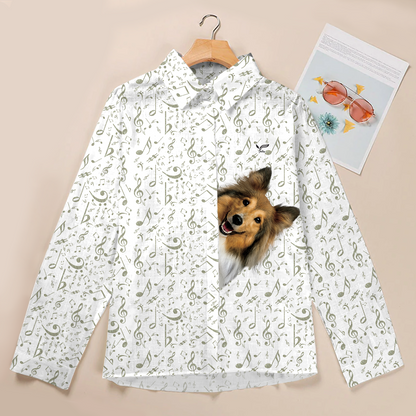 Music And Shetland Sheepdog Are All You Need - Follus Women's Long-Sleeve Shirt