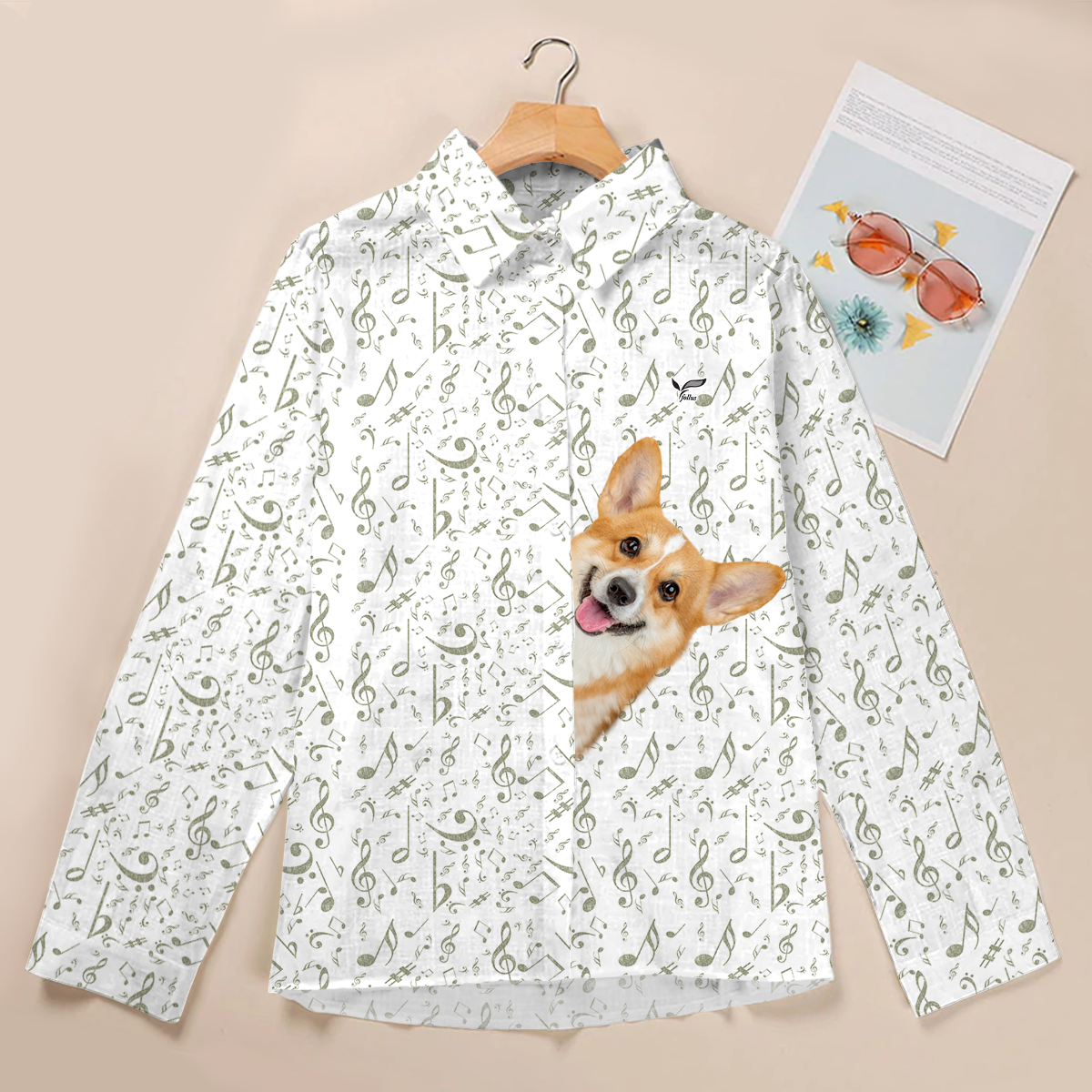 Music And Welsh Corgi Are All You Need - Follus Women's Long-Sleeve Shirt