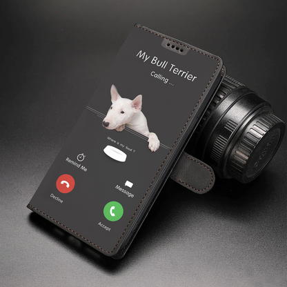 Mein Bullterrier ruft – Brieftaschen-Hülle V1