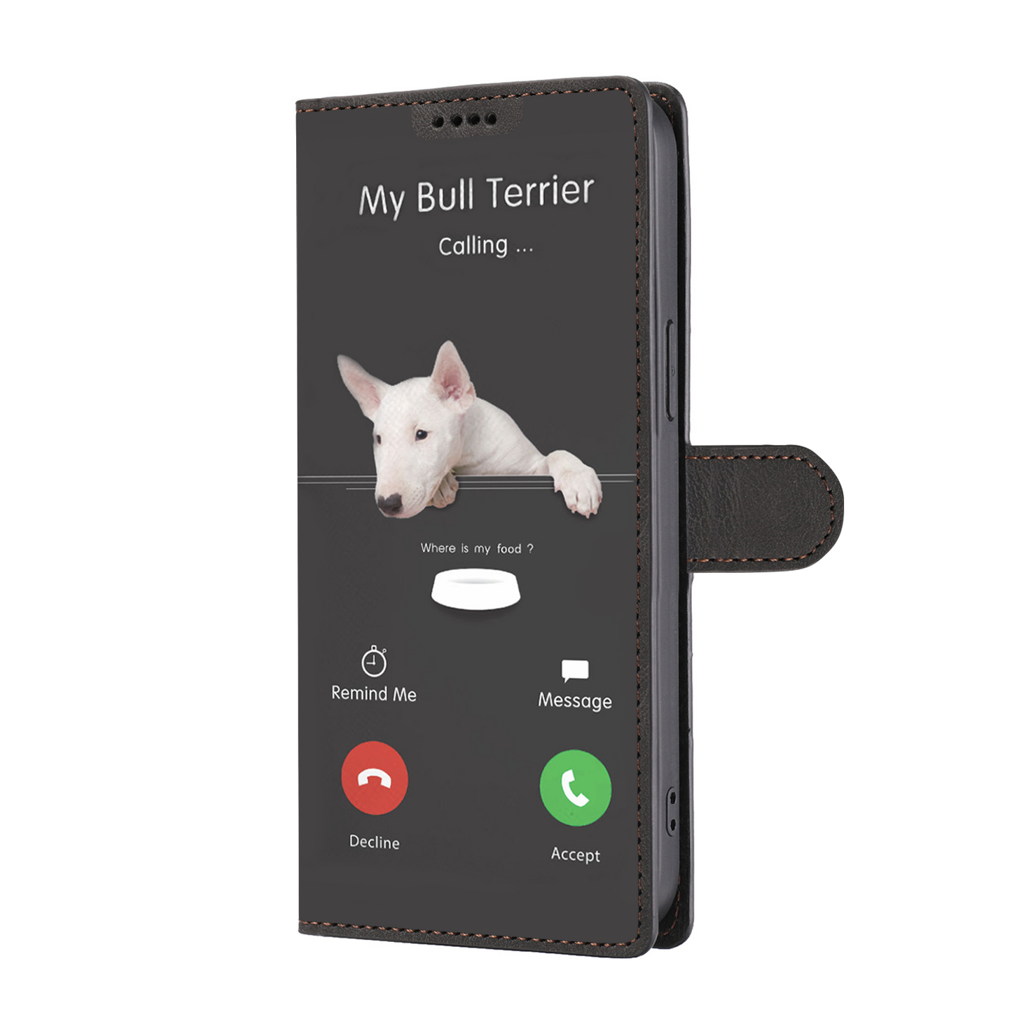 Mon Bull Terrier appelle - Étui portefeuille V1