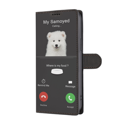 My Samoyed Is Calling - Wallet Case V1