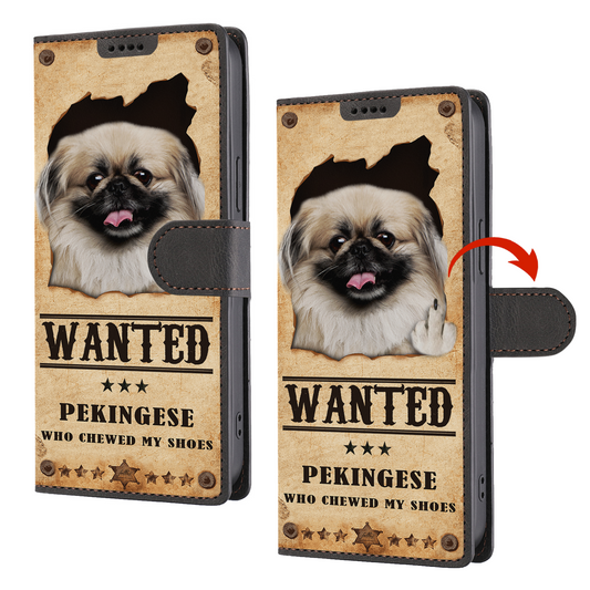 Pekingese Wanted - Fun Wallet Phone Case V1