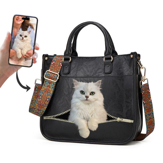 Personalized PetPeek Handbag With Your Pet's Photo V2