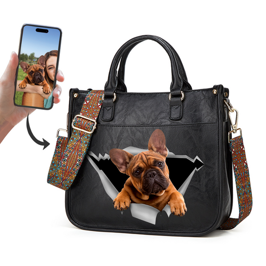 Personalized  PetPeek Handbag With Your Pet's Photo V3