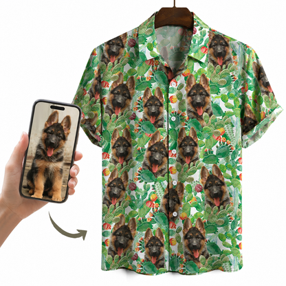 Chemise hawaïenne personnalisée avec la photo de votre animal