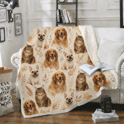 Personalized Pet Photo Blanket – Petals & Portraits