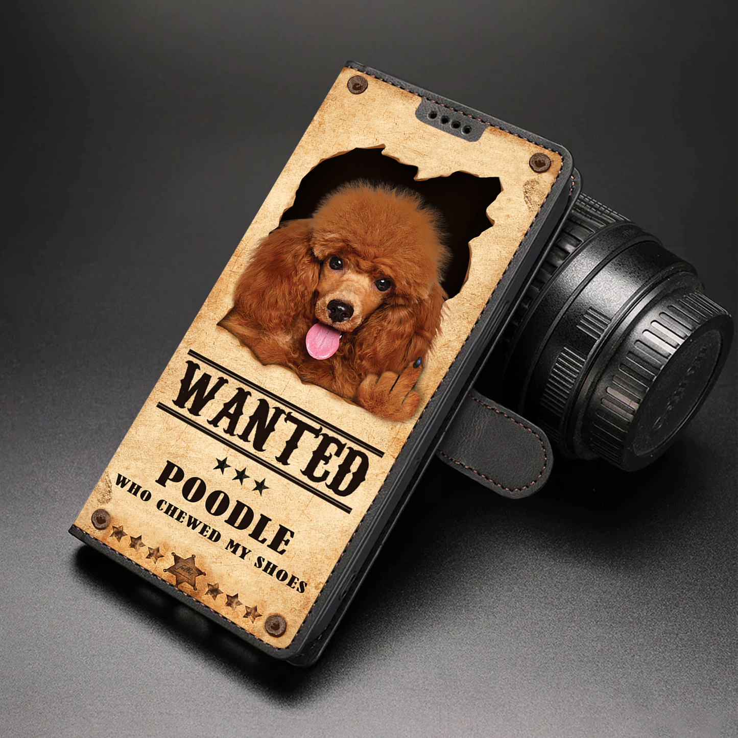 Poodle Wanted - Fun Wallet Phone Case V1