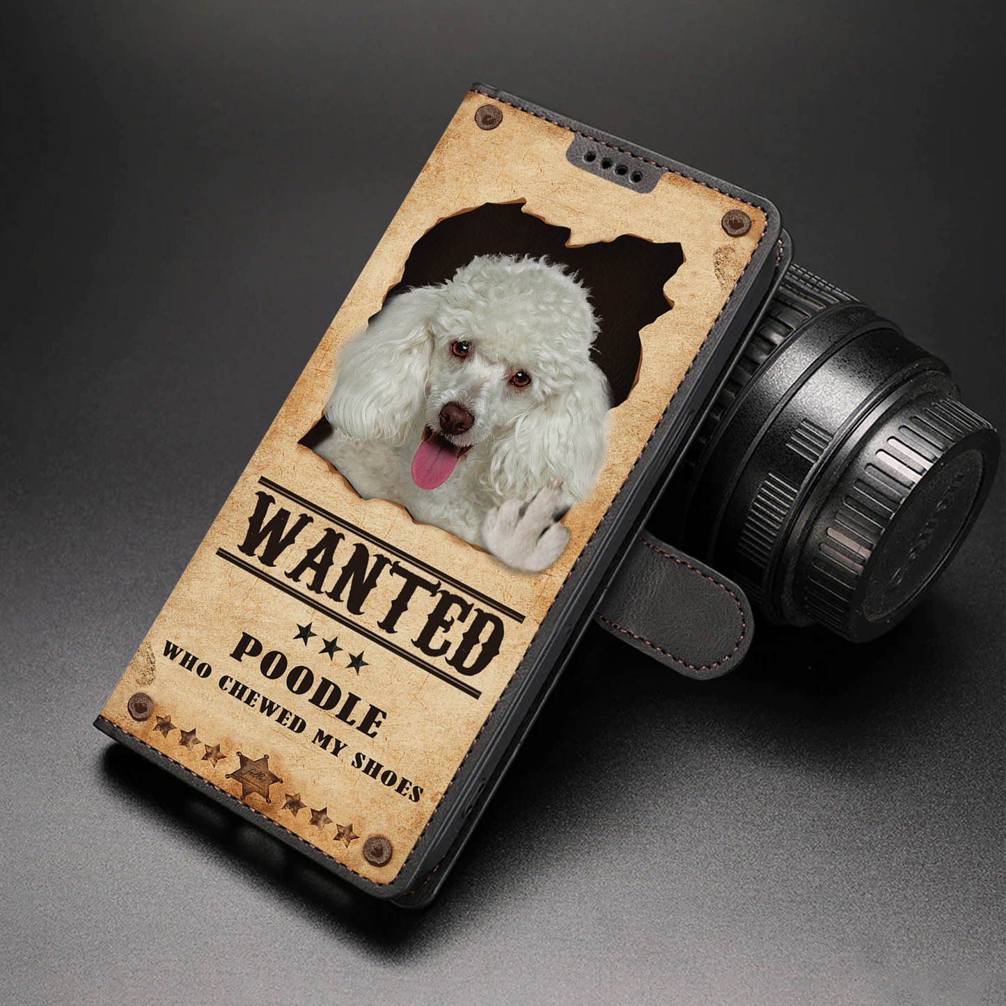Poodle Wanted - Fun Wallet Phone Case V2