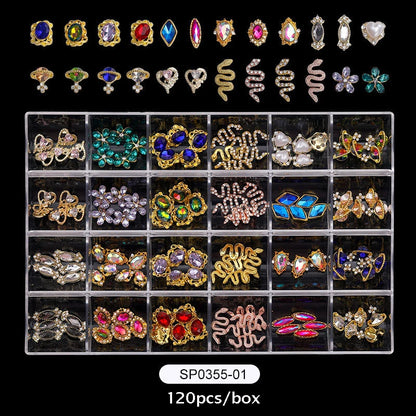 2800pcs Luxury Shiny Diamond Nail Art Rhinestones Crystal Decorations Set AB Glass 1pcs Pick Up Pen In Grids Box 21 Shape