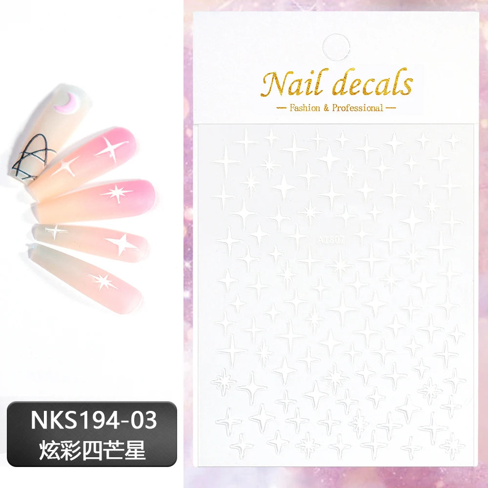 1Pc Silver Gold Lines Stripe Nail Sticker Decals Metal Strip Luxury Nails Slider 3D Self Adhesive Design Nail Art Stickers Paper