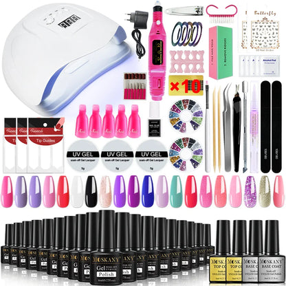Manicure Set And Nail Lamp All-In-One Nail Kit For Beginner S61