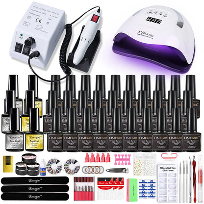 Manicure Set And Nail Lamp All-In-One Nail Kit For Beginner S66