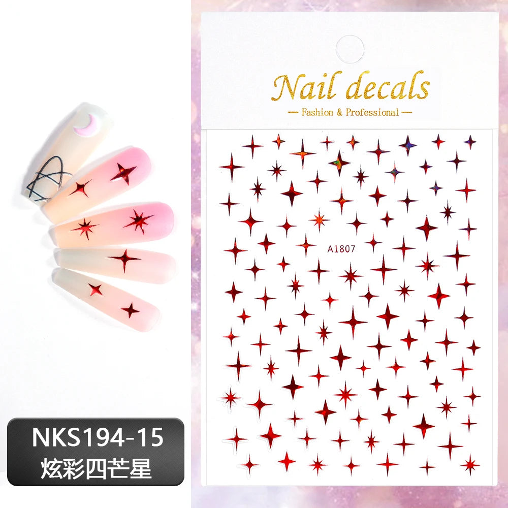 1Pc Silver Gold Lines Stripe Nail Sticker Decals Metal Strip Luxury Nails Slider 3D Self Adhesive Design Nail Art Stickers Paper