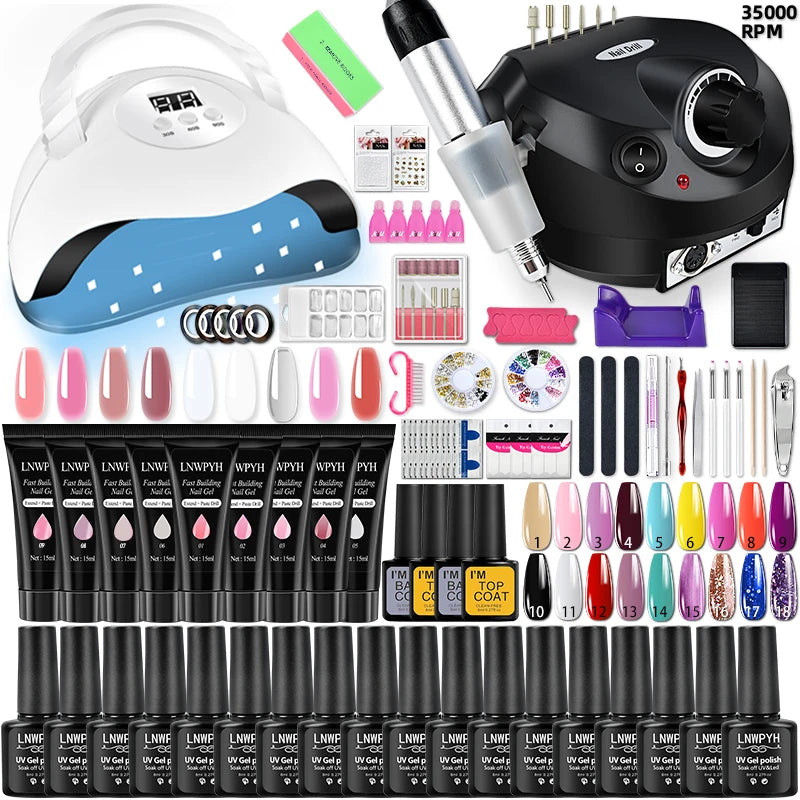 Manicure Set And Nail Lamp All-In-One Nail Kit For Beginner S65