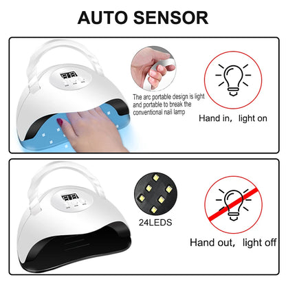 Manicure Set And Nail Lamp All-In-One Nail Kit For Beginner S65