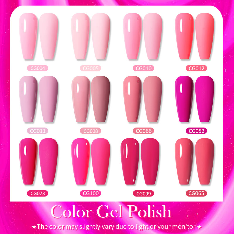 BORN PRETTY Neon Pink 10ml Gel Nail Polish Nail Art Color & Party Series Nail Gel Colorful Soak Off UV Gel Varnish All for Nails