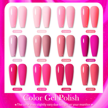 BORN PRETTY Neon Pink 10ml Gel Nail Polish Nail Art Color & Party Series Nail Gel Colorful Soak Off UV Gel Varnish All for Nails