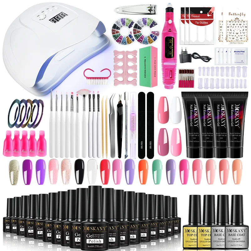 Manicure Set And Nail Lamp All-In-One Nail Kit For Beginner S61