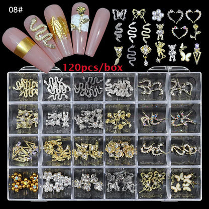 2800pcs Luxury Shiny Diamond Nail Art Rhinestones Crystal Decorations Set AB Glass 1pcs Pick Up Pen In Grids Box 21 Shape