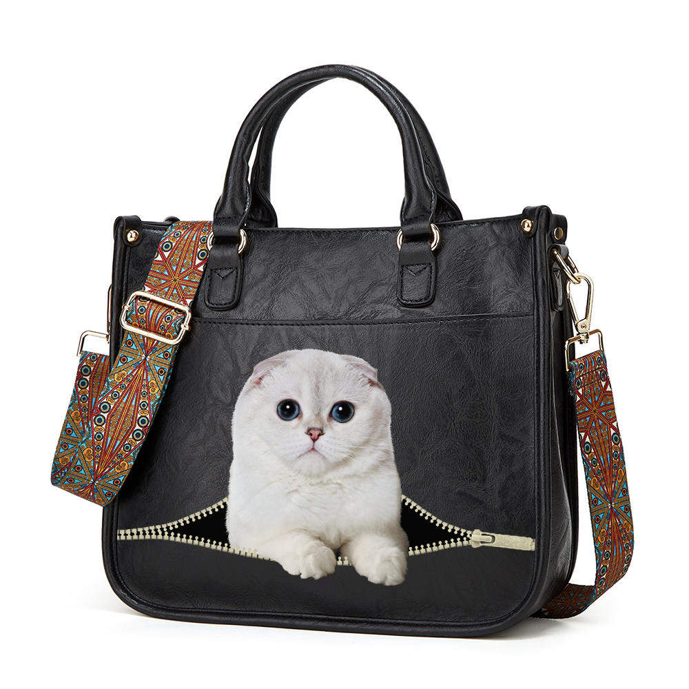 Scottish Fold Cat PetPeek Handbag V2