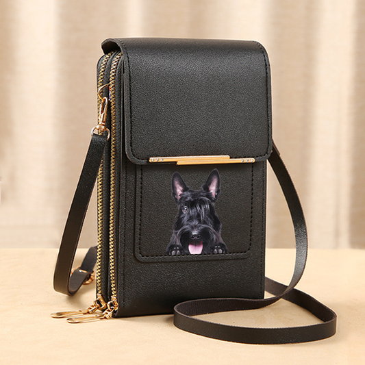 Scottish Terrier  - Touch Screen Phone Wallet Case Crossbody Purse V1