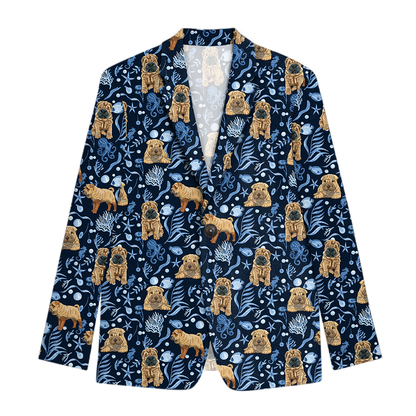 Shar Pei Men's Beach Time Hawaiian Blazer