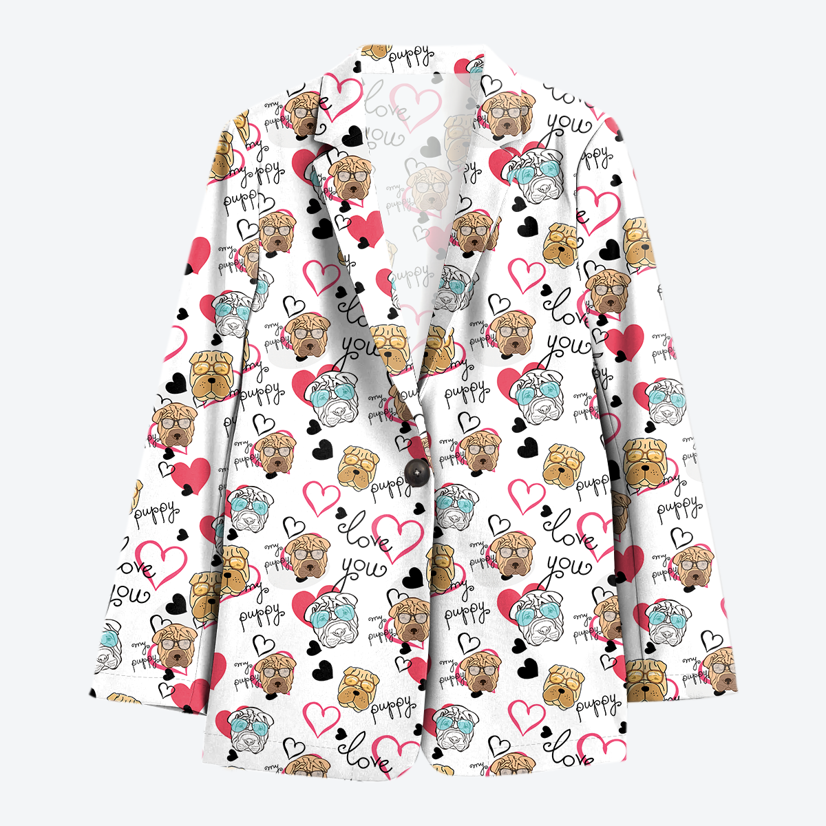 Shar Pei Women's Cute Printed Blazer