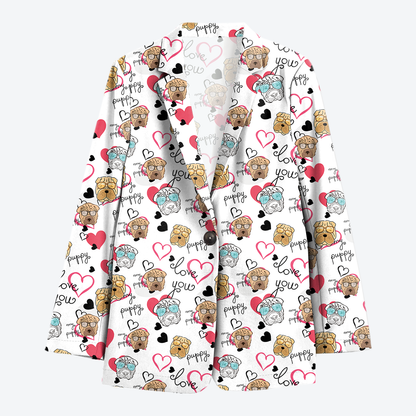 Shar Pei Women's Cute Printed Blazer