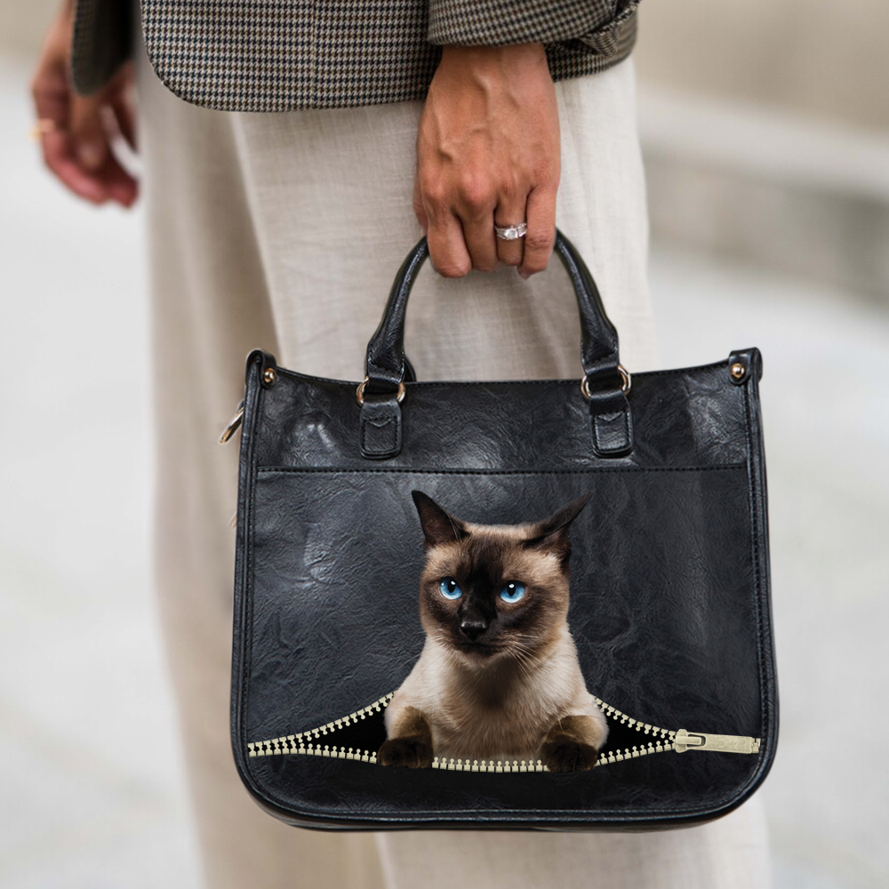 Siamese Cat PetPeek Handbag V1