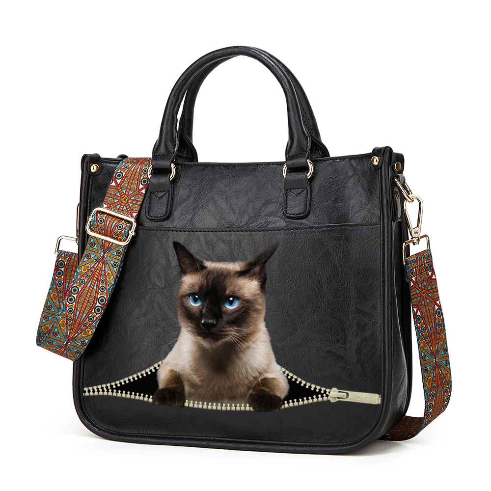 Siamese Cat PetPeek Handbag V1