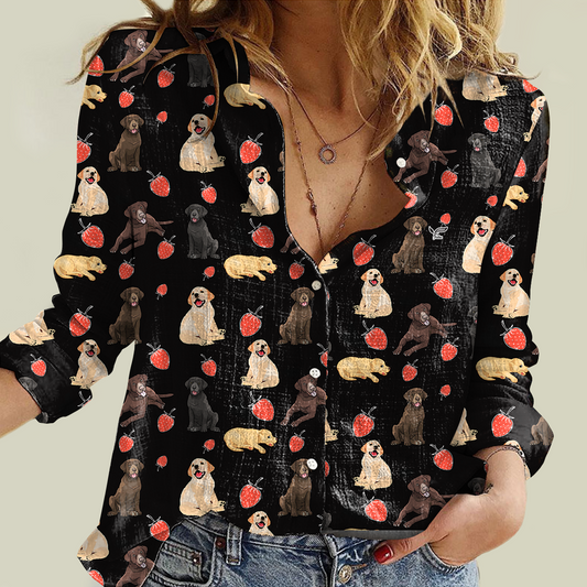Strawberry And Labrador - Women Shirt