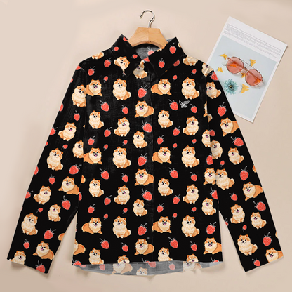 Strawberry And Pomeranian - Women Shirt
