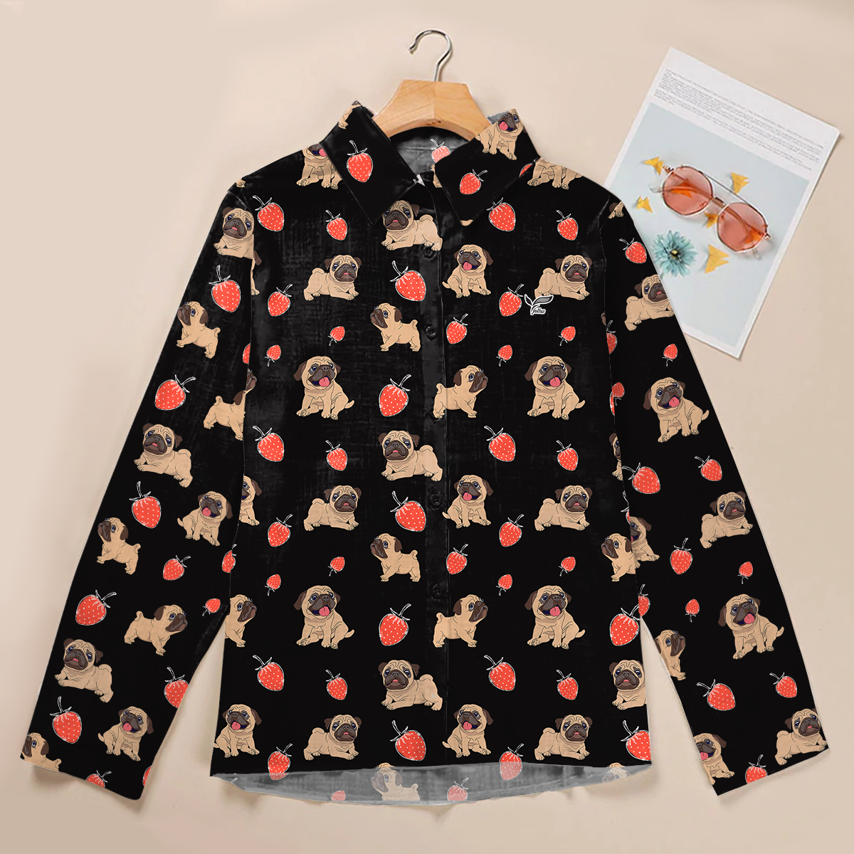 Strawberry And Pug - Women Shirt