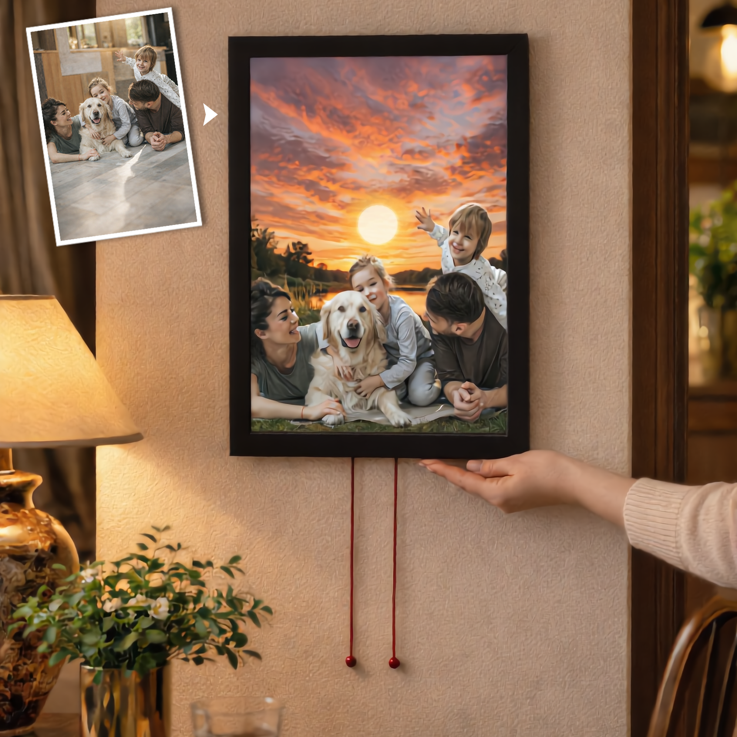 Sunrise Sunset Personalized Moving Sun Photo Light Frame – Custom LED Gift
