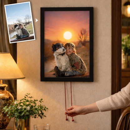 Sunrise Sunset Personalized Moving Sun Photo Light Frame – Custom LED Gift
