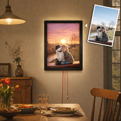 Sunrise Sunset Personalized Moving Sun Photo Light Frame – Custom LED Gift