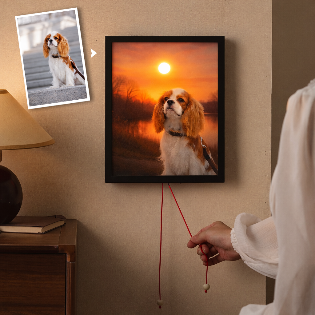 Sunrise Sunset Personalized Moving Sun Photo Light Frame – Custom LED Gift