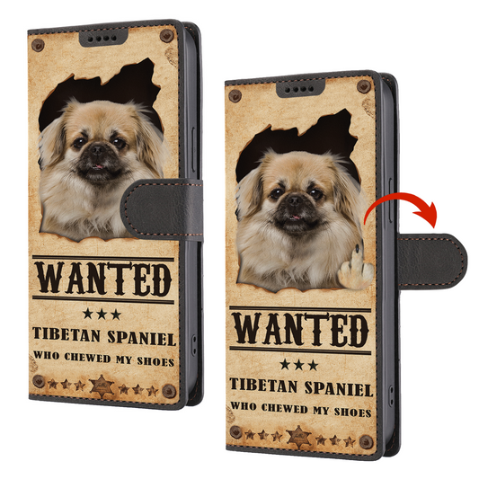 Tibetan Spaniel Wanted - Fun Wallet Phone Case V2